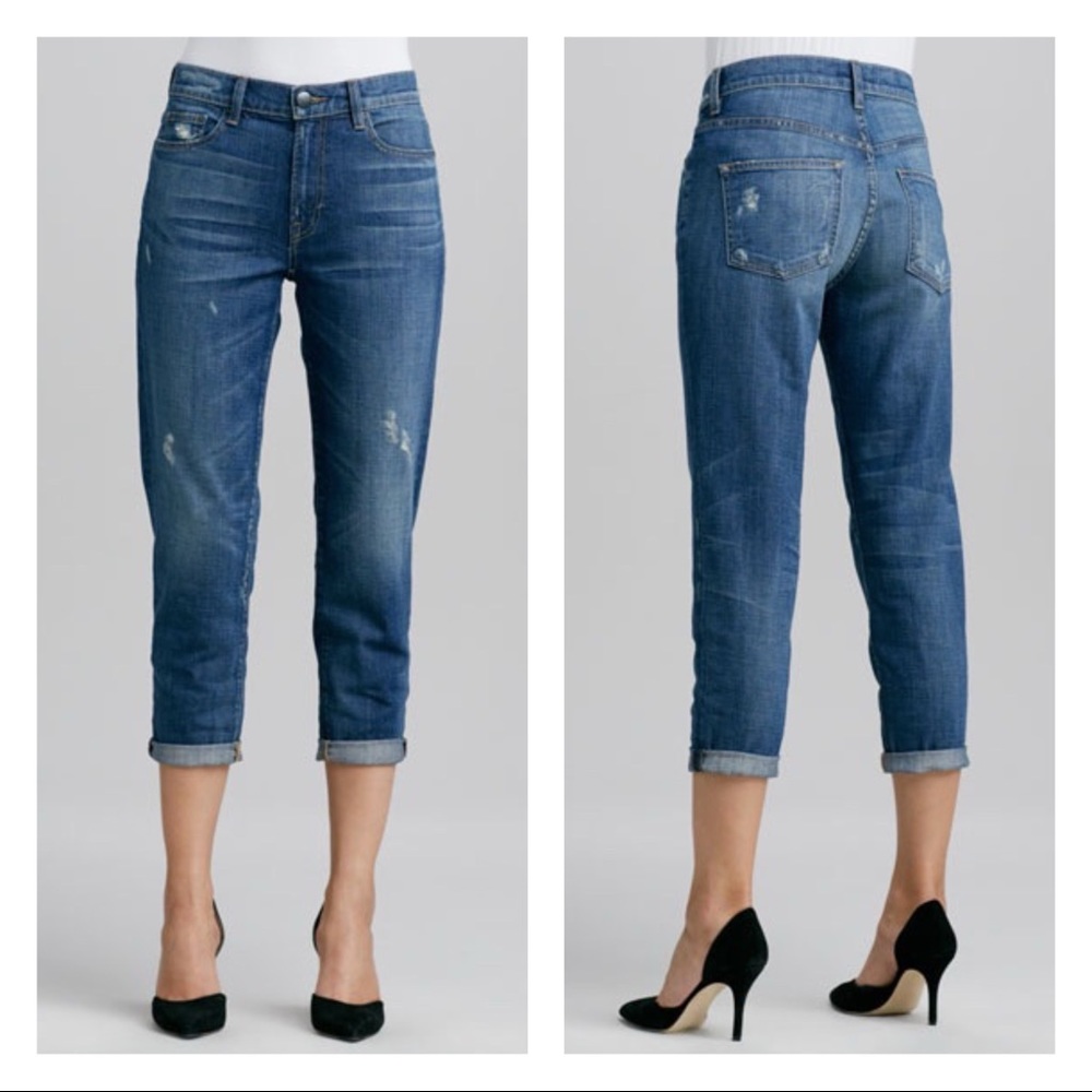 +Vince Manny Boyfriend Relaxed Cropped Tomboy Jean